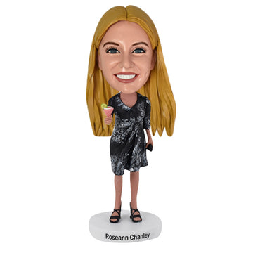 Custom Casual Bobblehead with Cocktail